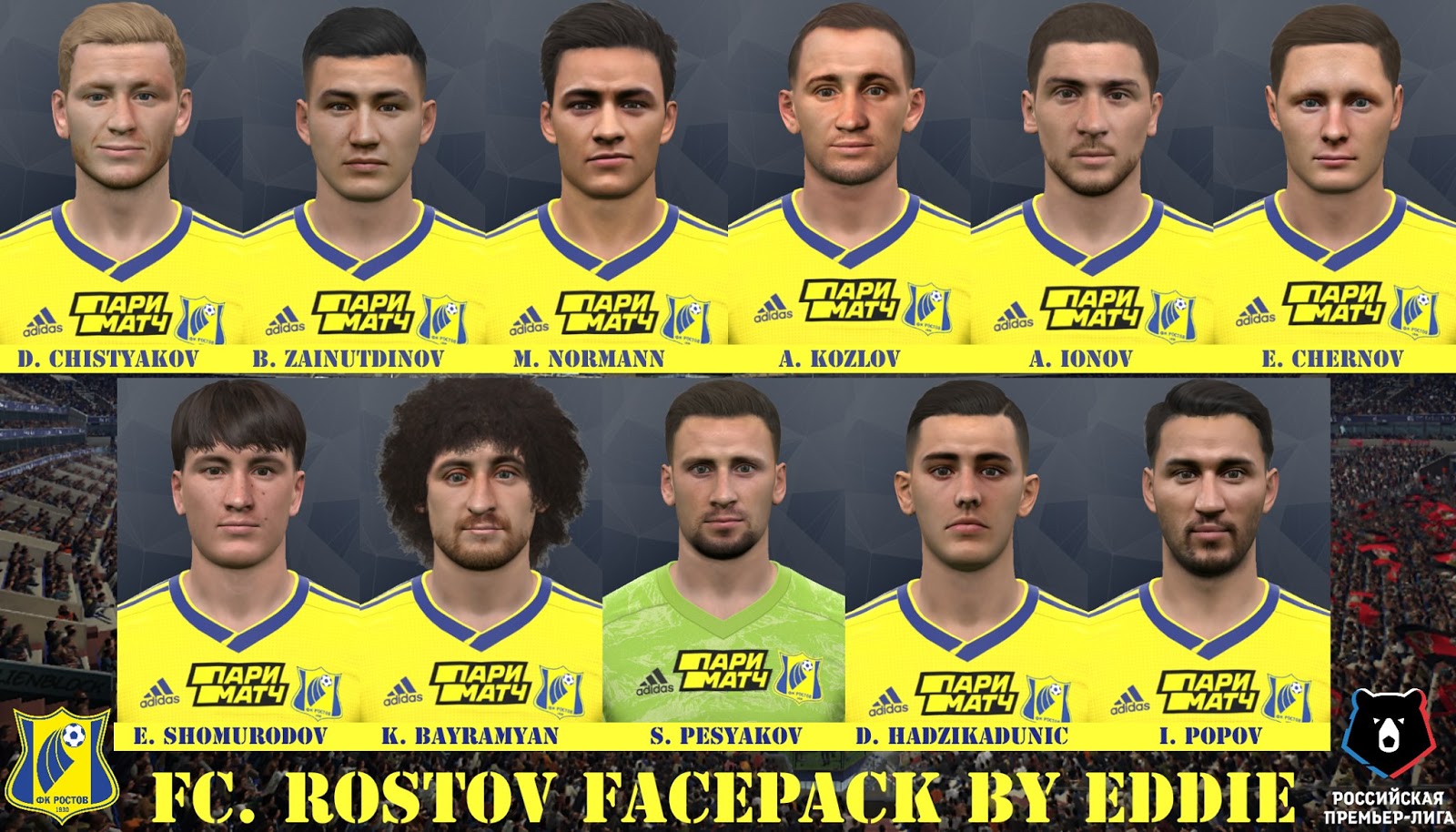 PES 2017 Facepack FC Rostov by Eddie Facemaker ~